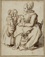 O 059a
          <br/>
          Een zittende vrouw die een kind de borst geeft
          <br/>
          <em>Brueghel, Jan I (1568-1625)</em>